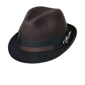 CARLOS SANTANA TWO-TONE TRILBY WOOL HAT